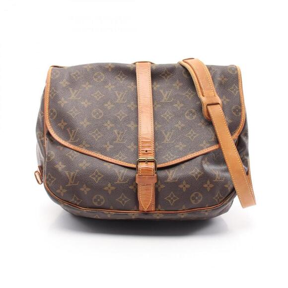 LOUIS VUITTON Brown Monogram Leather Shoulder Bag - Picture 1 of 13